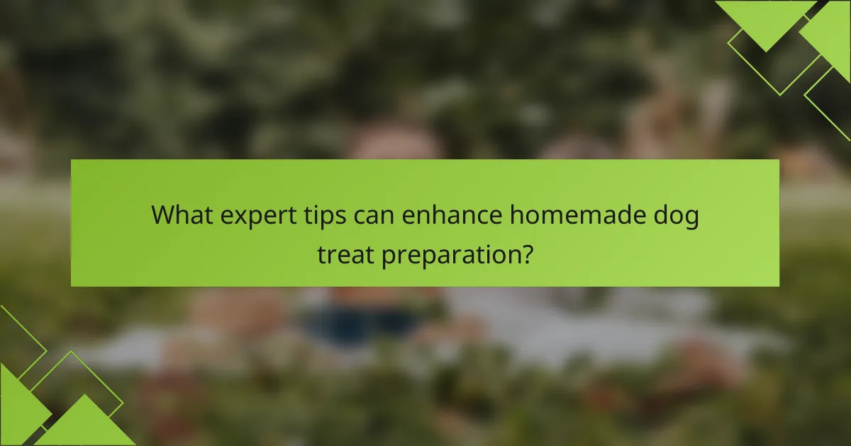 What expert tips can enhance homemade dog treat preparation?