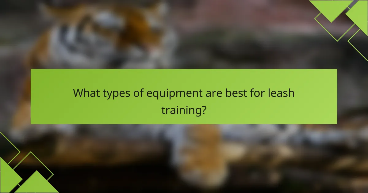 What types of equipment are best for leash training?